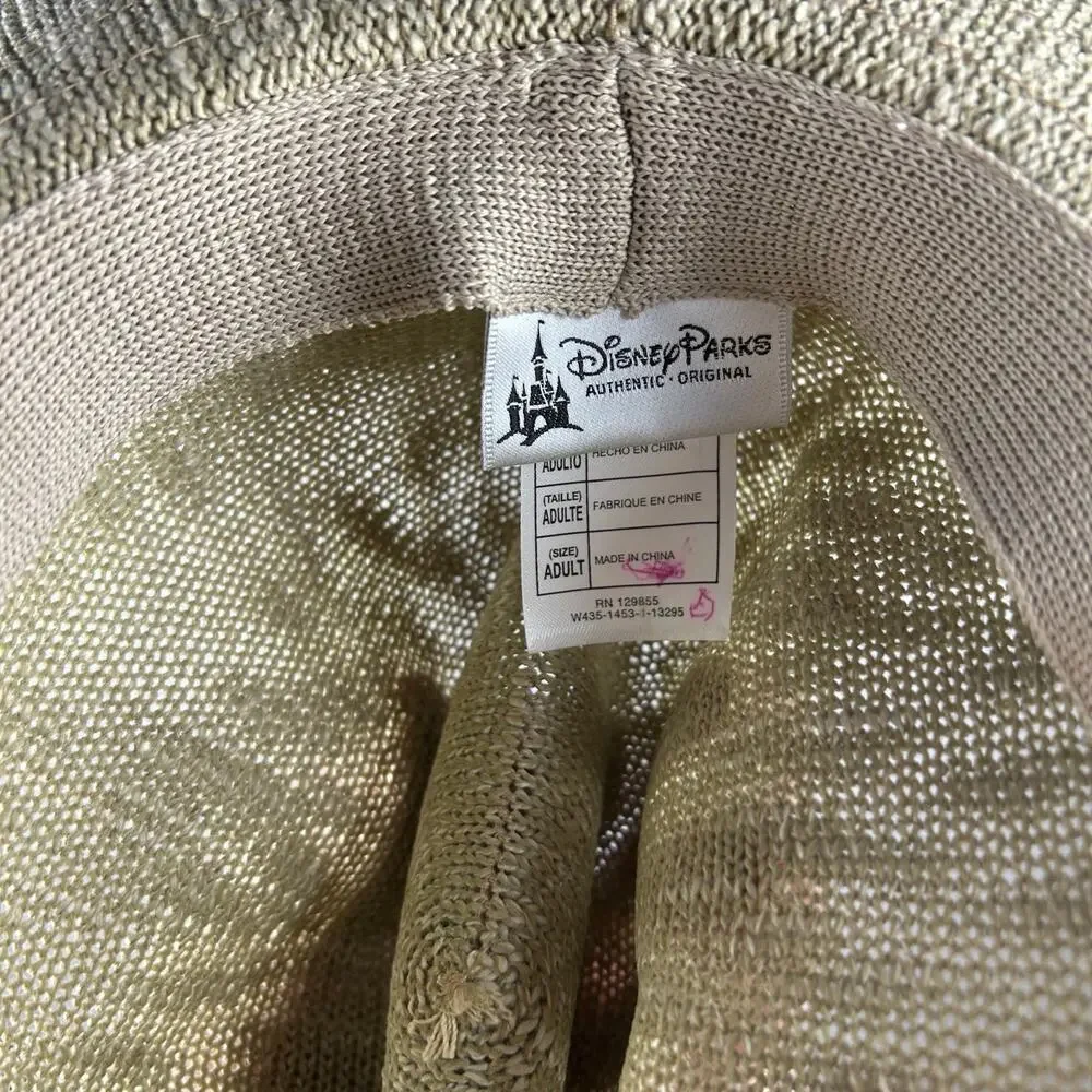 Official Disney Parks Sage Green Woven Fedora, Band & Mickey Mouse Icon – Adult
